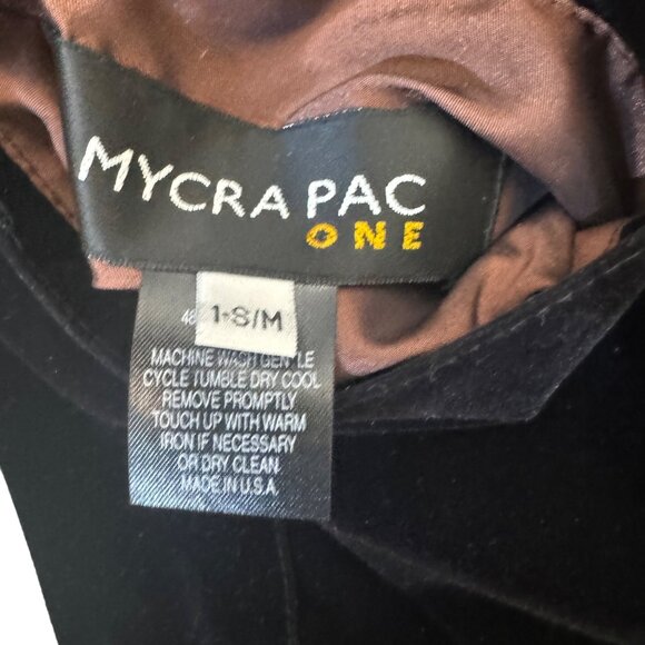 Mycra Pac One Womens Velour Coat Size S/M Black - Picture 6 of 6